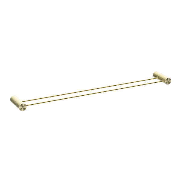 Opal Double Towel Rail 800mm Brushed Gold
