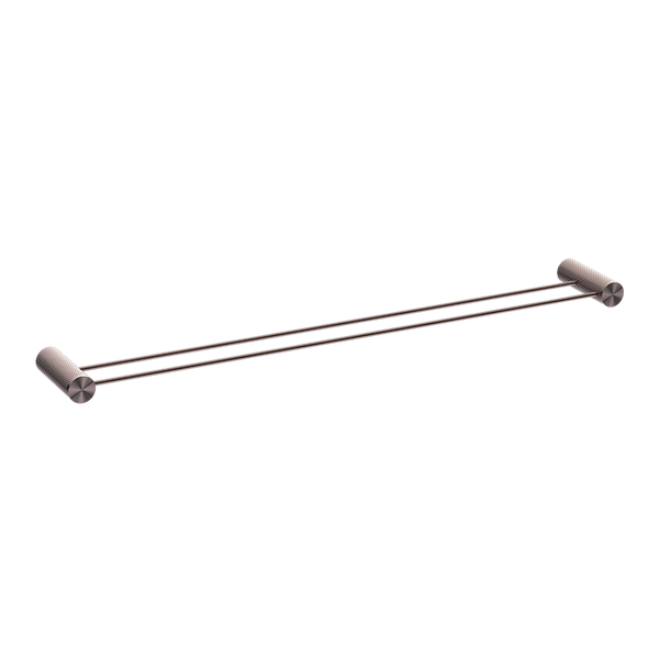 Opal Double Towel Rail 800mm Brushed Bronze