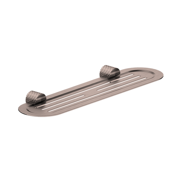 Opal Metal Shower Shelf Brushed Bronze