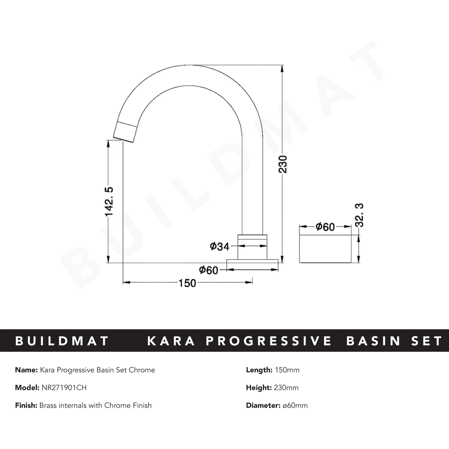 Kara Progressive Basin Set Chrome