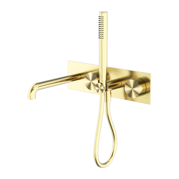 Kara Progressive Shower System With Spout 250mm Brushed Gold