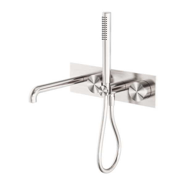 Kara Progressive Shower System With Spout 250mm Brushed Nickel