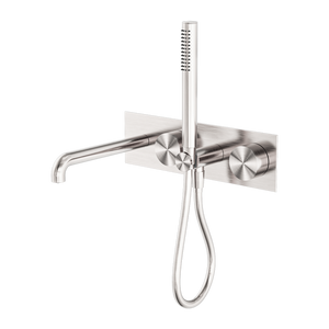 Kara Progressive Shower System With Spout 250mm Brushed Nickel - Brushed Nickel