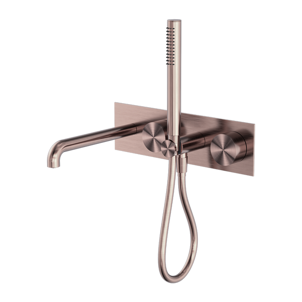 Kara Progressive Shower System With Spout 230mm Brushed Bronze