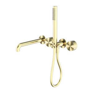 Kara Progressive Shower System Separate Plate With Spout 250mm Brushed Gold - Brushed Gold