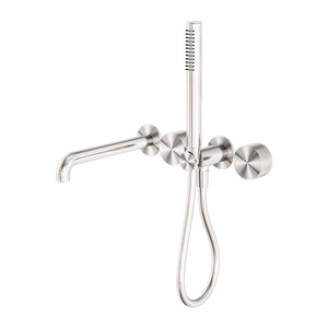 Kara Progressive Shower System Separate Plate With Spout 230mm Brushed Nickel - Brushed Nickel