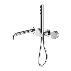 Kara Progressive Shower System Separate Plate With Spout 250mm Chrome - Chrome