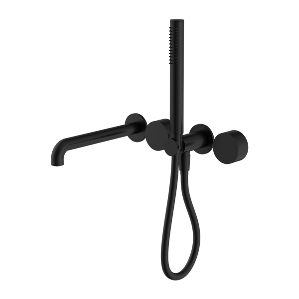 Kara Progressive Shower System Separate Plate With Spout 230mm Matte Black