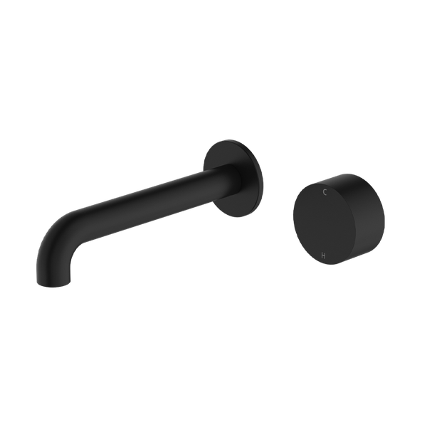 Kara Progressive Wall Basin/Bath Set 185mm Matte Black