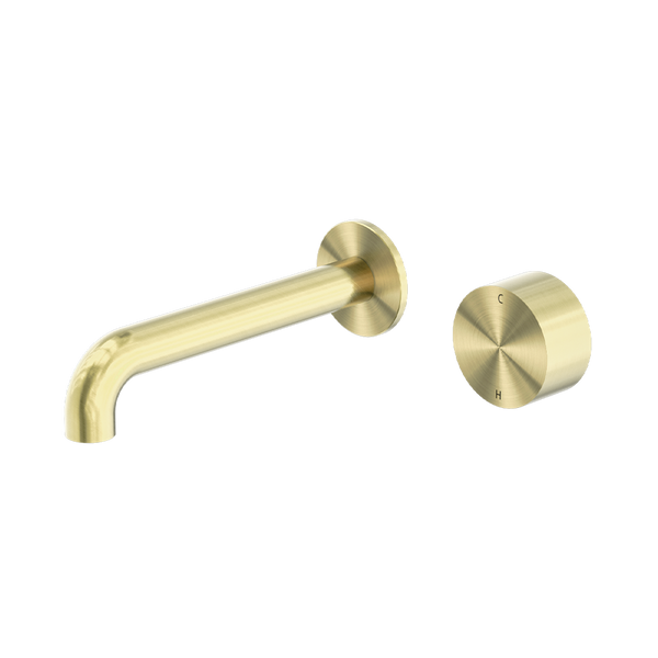 Kara Progressive Wall Basin/Bath Set 230mm Brushed Gold