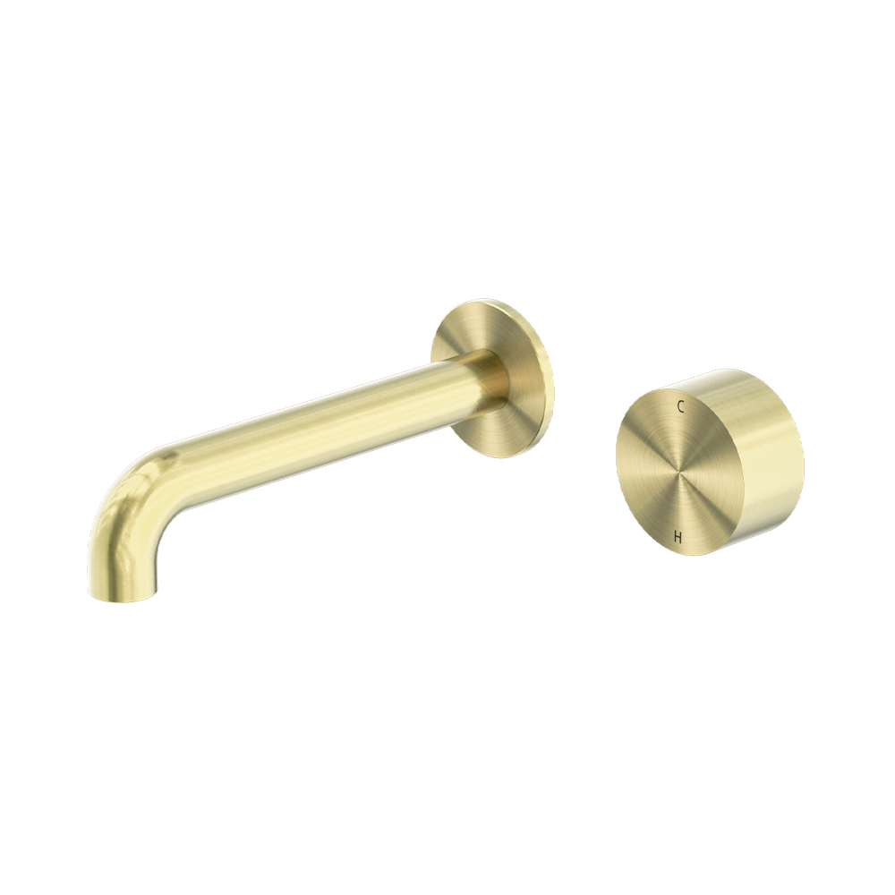 Kara Progressive Wall Basin/Bath Set 230mm Brushed Gold