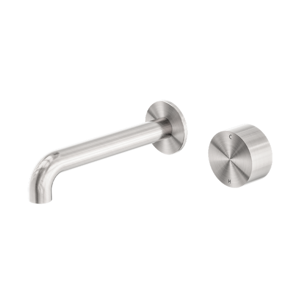 Kara Progressive Wall Basin/Bath Set 230mm Brushed Nickel
