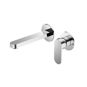 Ecco Wall Basin/Bath Mixer Separate Back Plate 200mm Chrome - Chrome