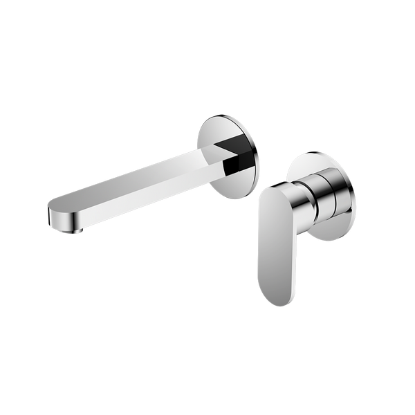 Ecco Wall Basin/Bath Mixer Separate Back Plate 200mm Chrome