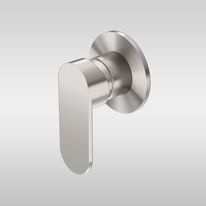 Ecco Shower Mixer Round Back Plate Brushed Nickel - Brushed Nickel