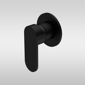 Ecco Shower Mixer Round Back Plate Matte Black - Matte Black