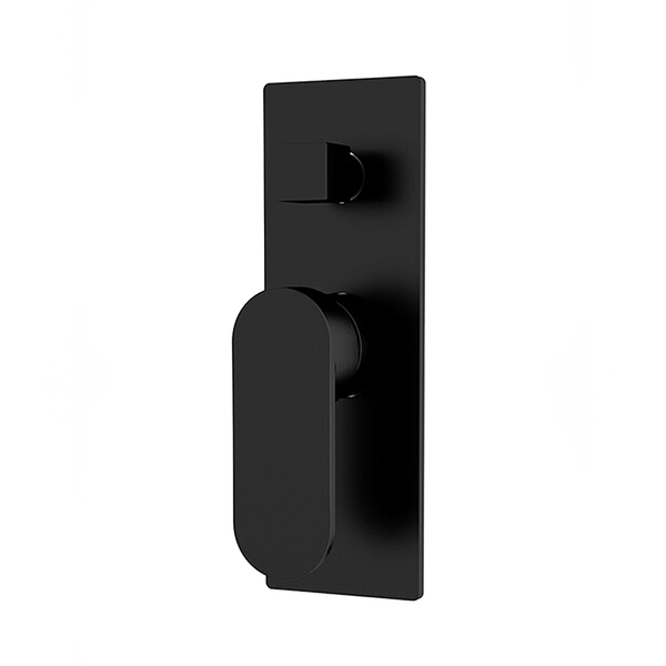 Ecco Shower Mixer with Divertor Matte Black