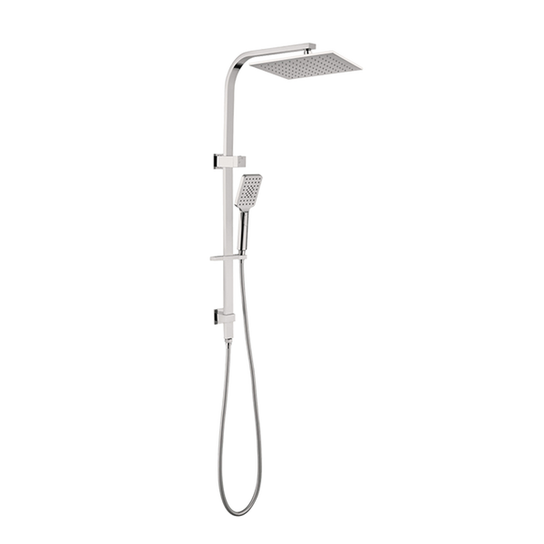 Celia Twin Shower Set Square Head Brushed Nickel