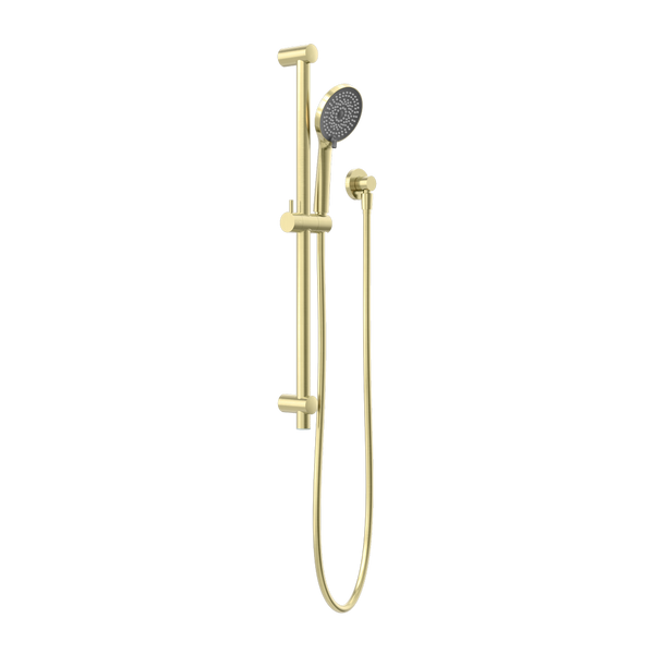 Round Metal Project Rail Shower Brushed Gold