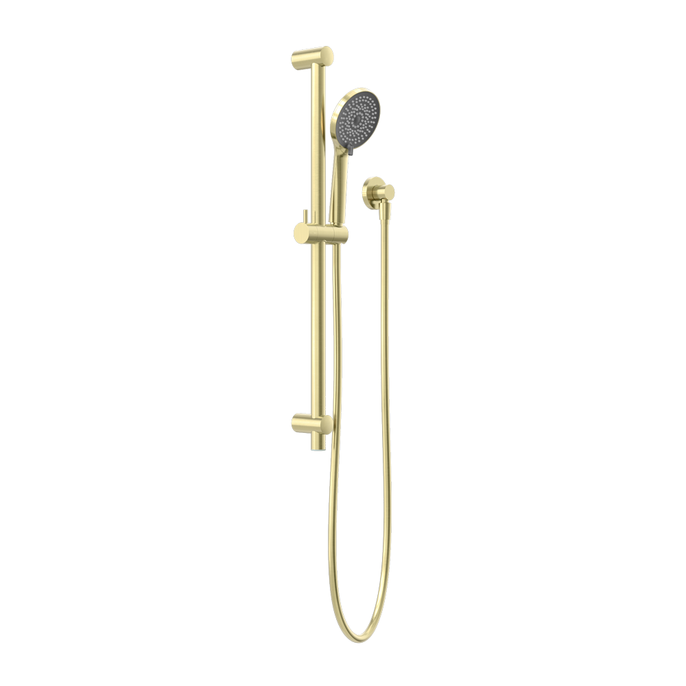 Round Metal Project Rail Shower Brushed Gold