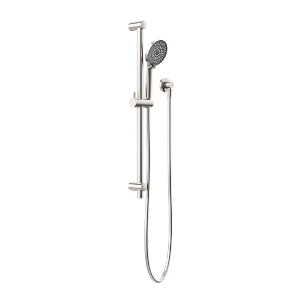 Round Metal Project Rail Shower Brushed Nickel
