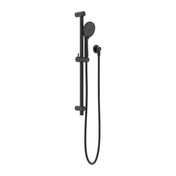Round Metal Project Rail Shower Matte Black