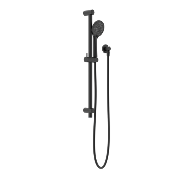 Round Metal Project Shower Rail 4 Star Rating Matte Black