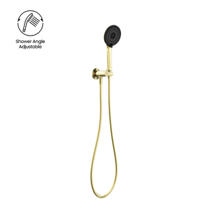 Project Round Shower On Bracket 4 Star Rating Brushed Gold - Brushed Gold