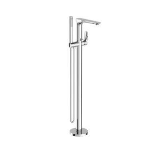 Bianca Freestanding Bath Mixer with Hand Shower Chrome - Chrome