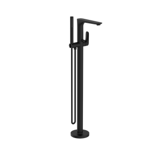 Bianca Freestanding Bath Mixer with Hand Shower Matte Black - Matte Black