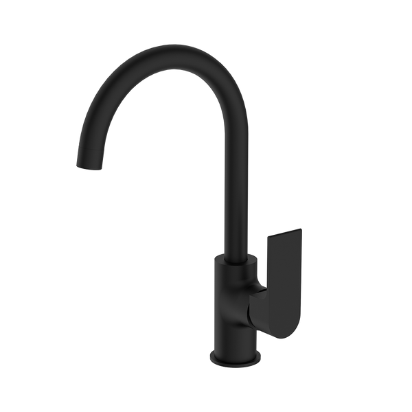 Bianca Kitchen Mixer Gooseneck Spout Matte Black
