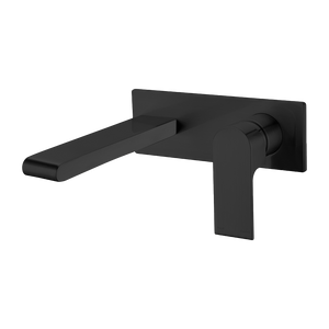 Bianca Wall Basin/Bath Mixer 230mm Matte Black - Matte Black