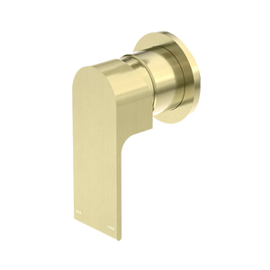 Bianca Shower Mixer with 80mm Round Plate Brushed Gold - Brushed Brass Gold