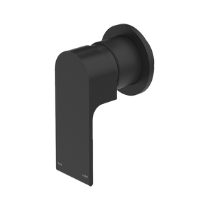 Bianca Shower Mixer with 80mm Round Plate Matte Black - Matte Black