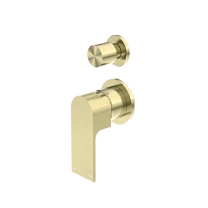 Bianca Shower Mixer with Divertor Separate Back Plate Brushed Gold - Brushed Brass Gold