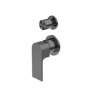 Bianca Shower Mixer with Divertor Separate Back Plate Gunmetal - Gunmetal