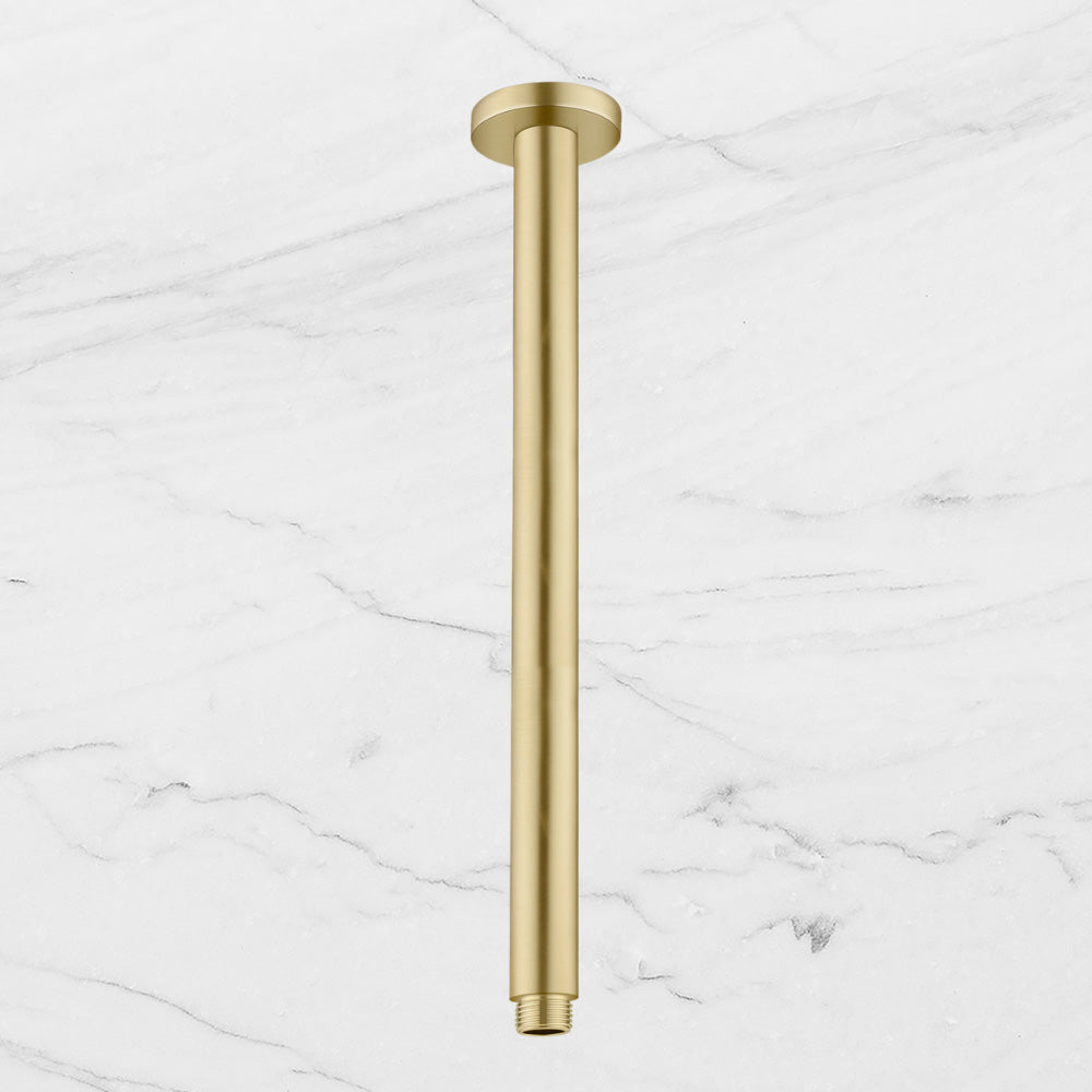 Round Ceiling Arm 300mm Brushed Gold