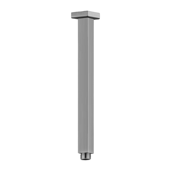 Square Ceiling Arm 300mm Brushed Gunmetal