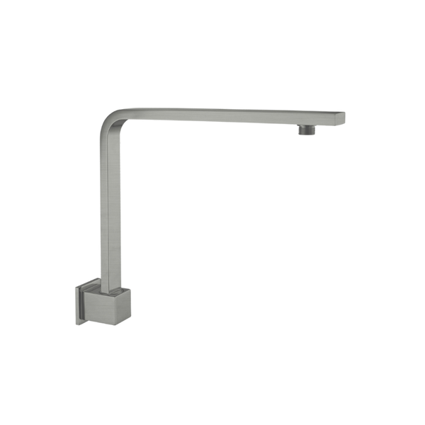 Square Swivel Shower Arm Brushed Gunmetal
