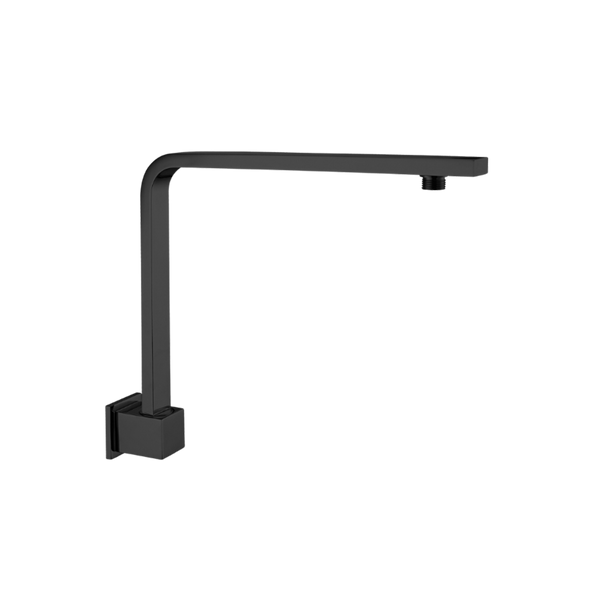 Square Swivel Shower Arm Matte Black