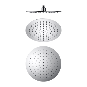 250mm Round Stainless Steel Shower Head 250mm 4 Star Rating Chrome - Chrome