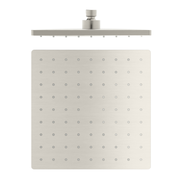 Square ABS Shower Head 250mm Brushed Nickel