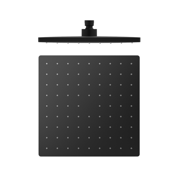 Square ABS Shower Head 250mm Matte Black