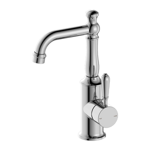 York Basin Mixer with Metal Lever Chrome - Chrome