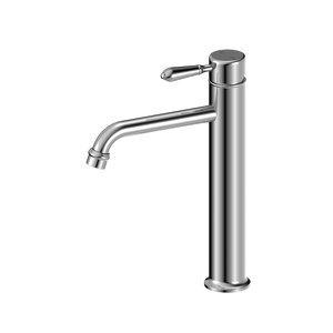 York Straight Tall Basin Mixer With Metal Lever Chrome - Chrome