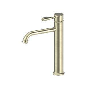 York Straight Tall Basin Mixer With Metal Lever Aged Brass - Aged Brass