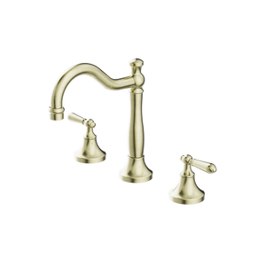 York Basin Set With Metal Lever Aged Brass - Aged Brass
