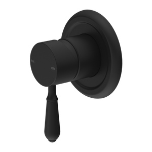 York Shower Mixer with Metal Lever Matte Black - Matte Black