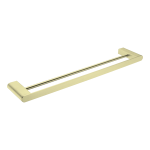 Bianca Double Towel Rail 600mm Brushed Gold - Brushed Brass Gold