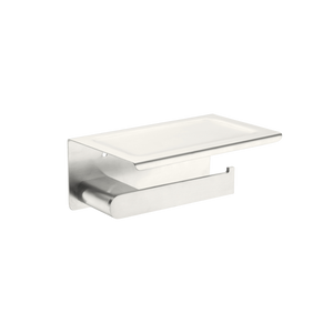 Bianca Toilet Roll Holder with Phone Holder Brushed Nickel - Brushed Nickel